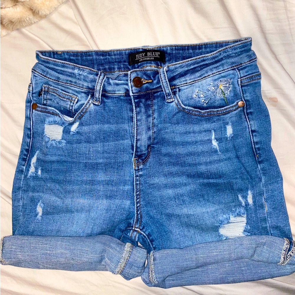 Blue wash shorts